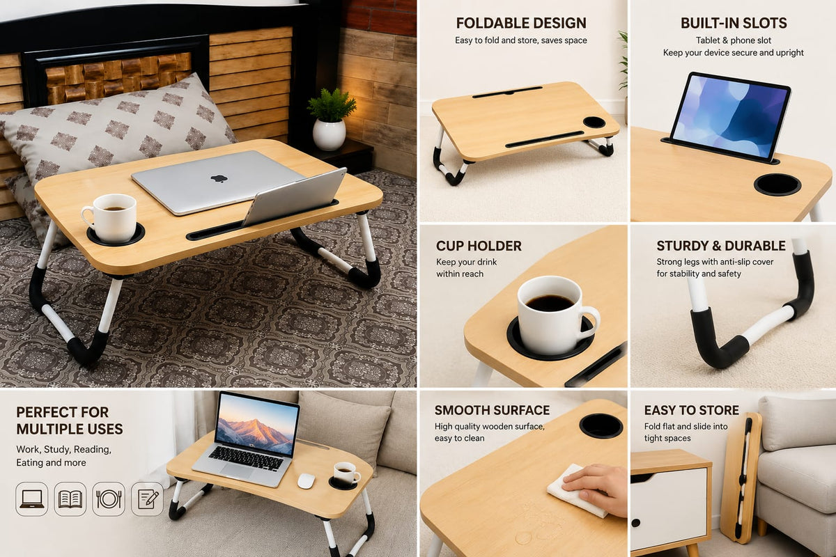 Portable Wooden Laptop Desk