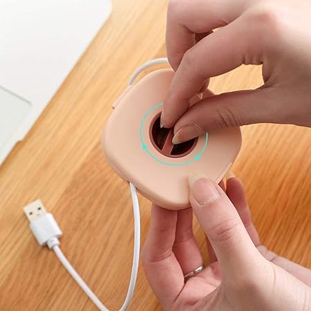Portable Round Rotatable Wire Cable Storage Box Data Line Box Mobile Phone