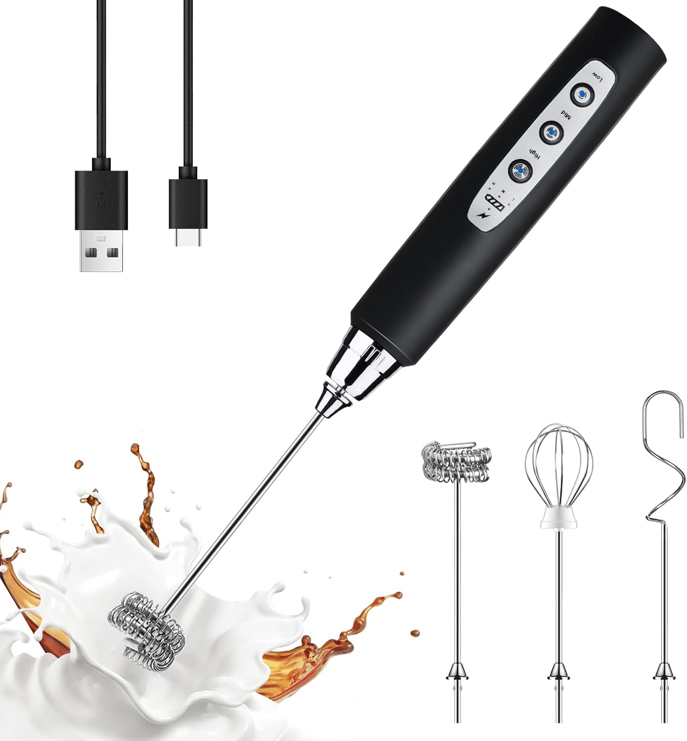 USWYKO Rechargeable Milk Frother Wand