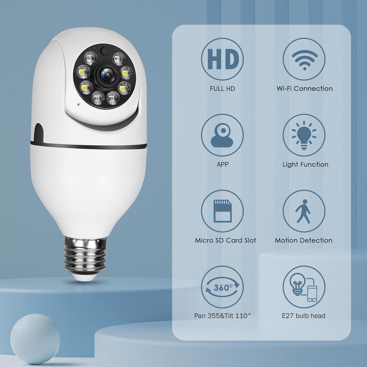 UPULTRA 360° Light Bulb Security Camera