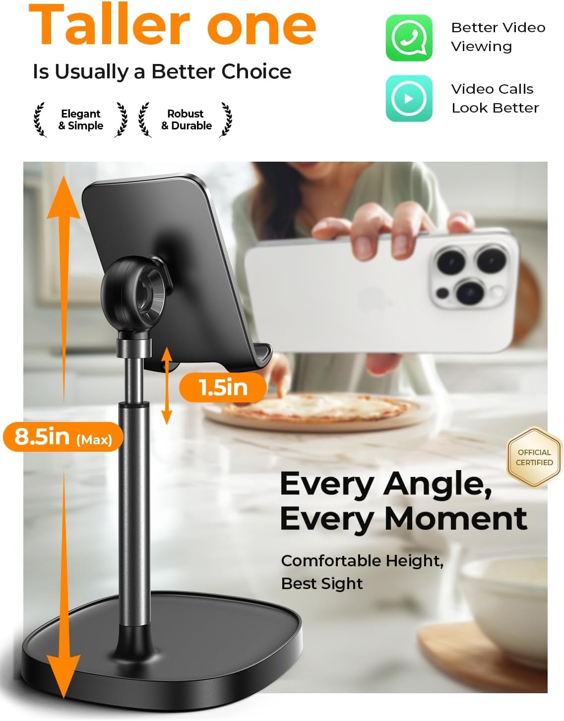 LISEN Adjustable Phone & Tablet Stand