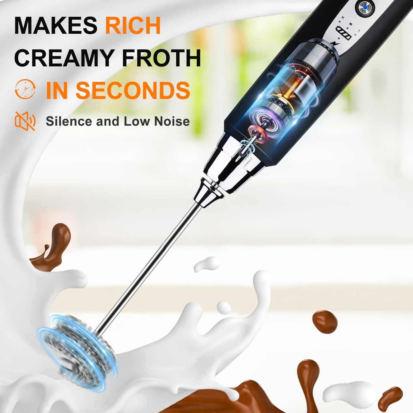 USWYKO Rechargeable Milk Frother Wand