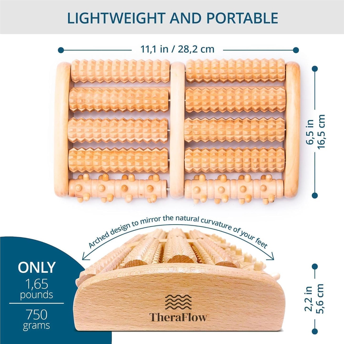 TheraFlow Wooden Foot Roller