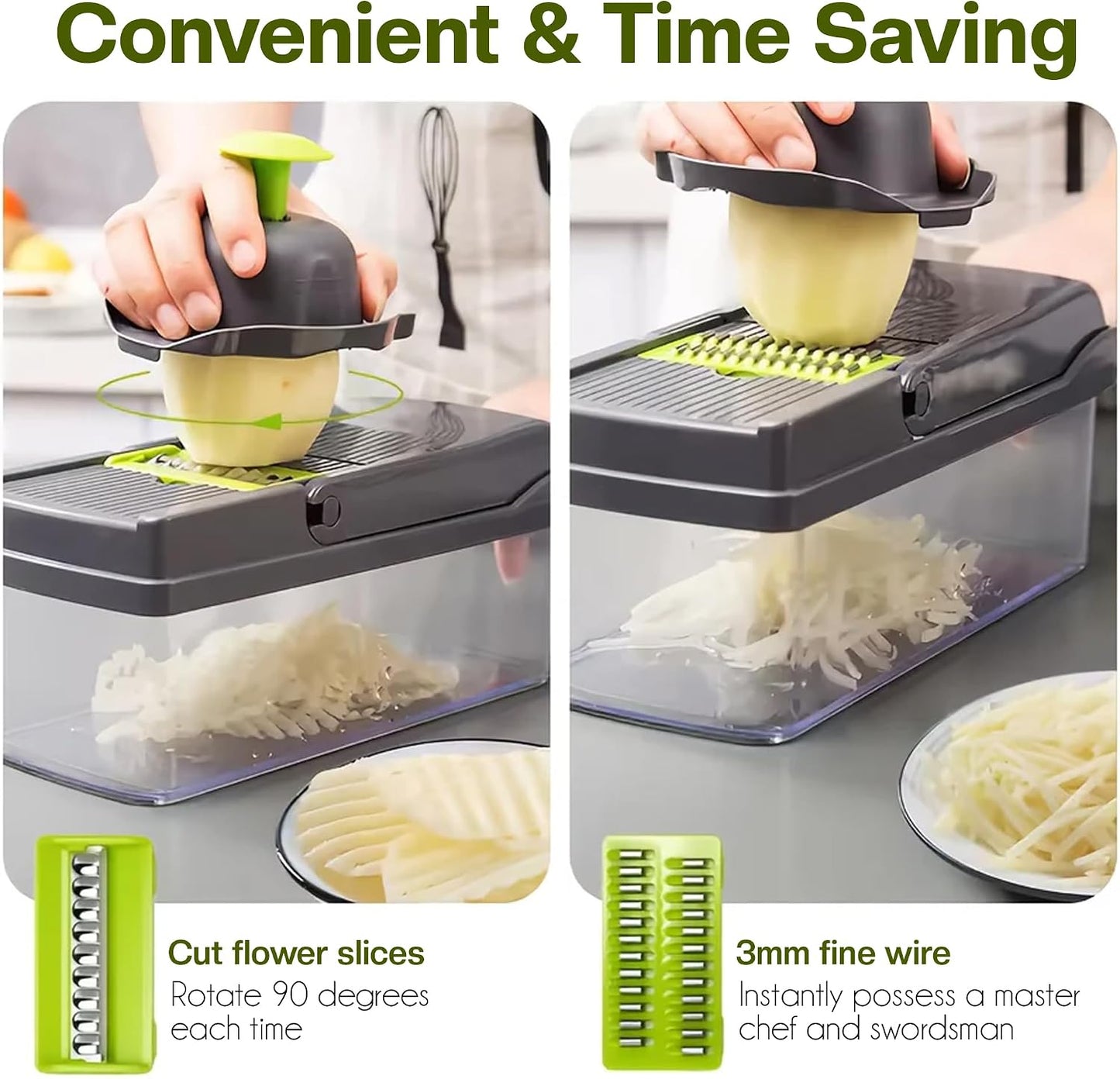 16-in-1 Vegetable Chopper & Slicer
