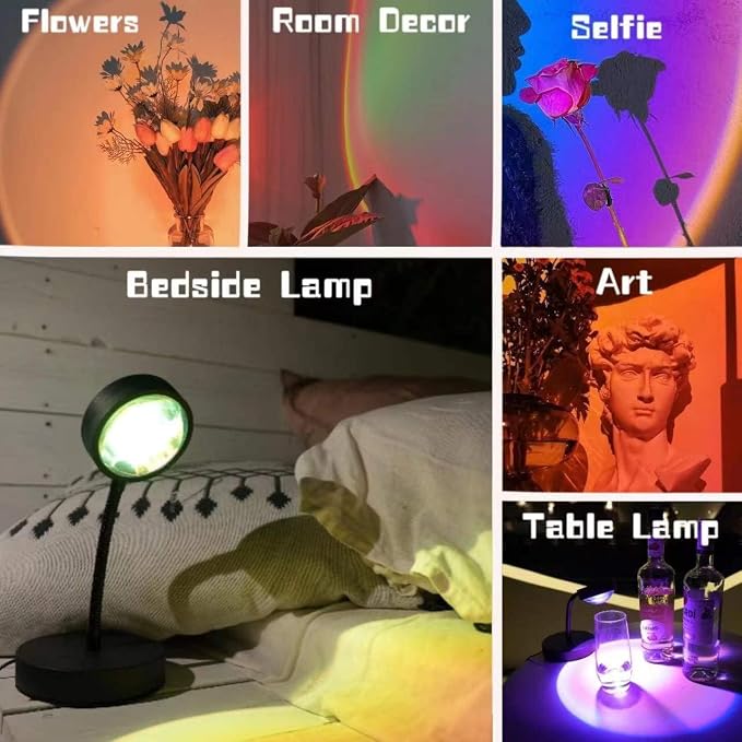 360° Rotating Sunset Projection Lamp