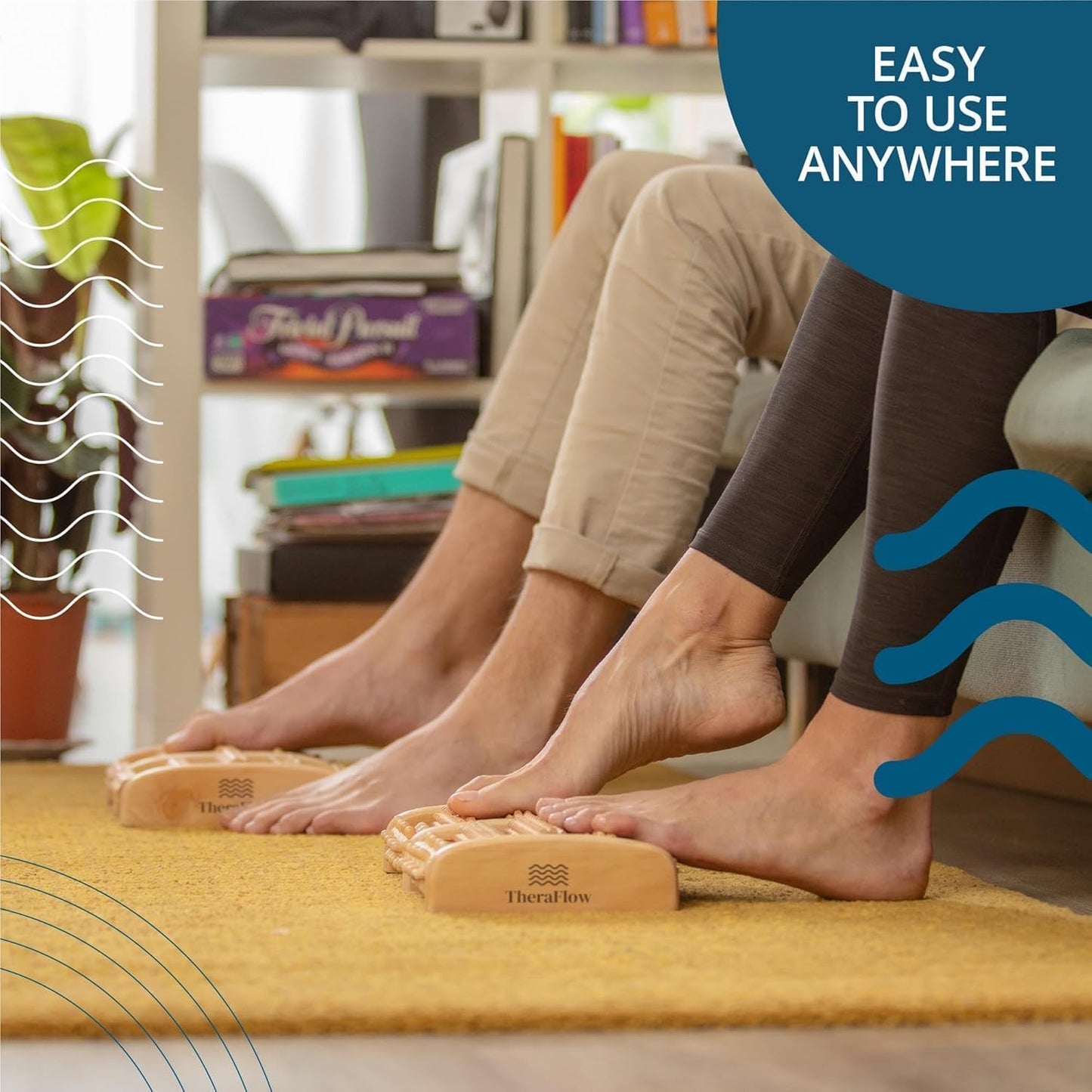 TheraFlow Wooden Foot Roller