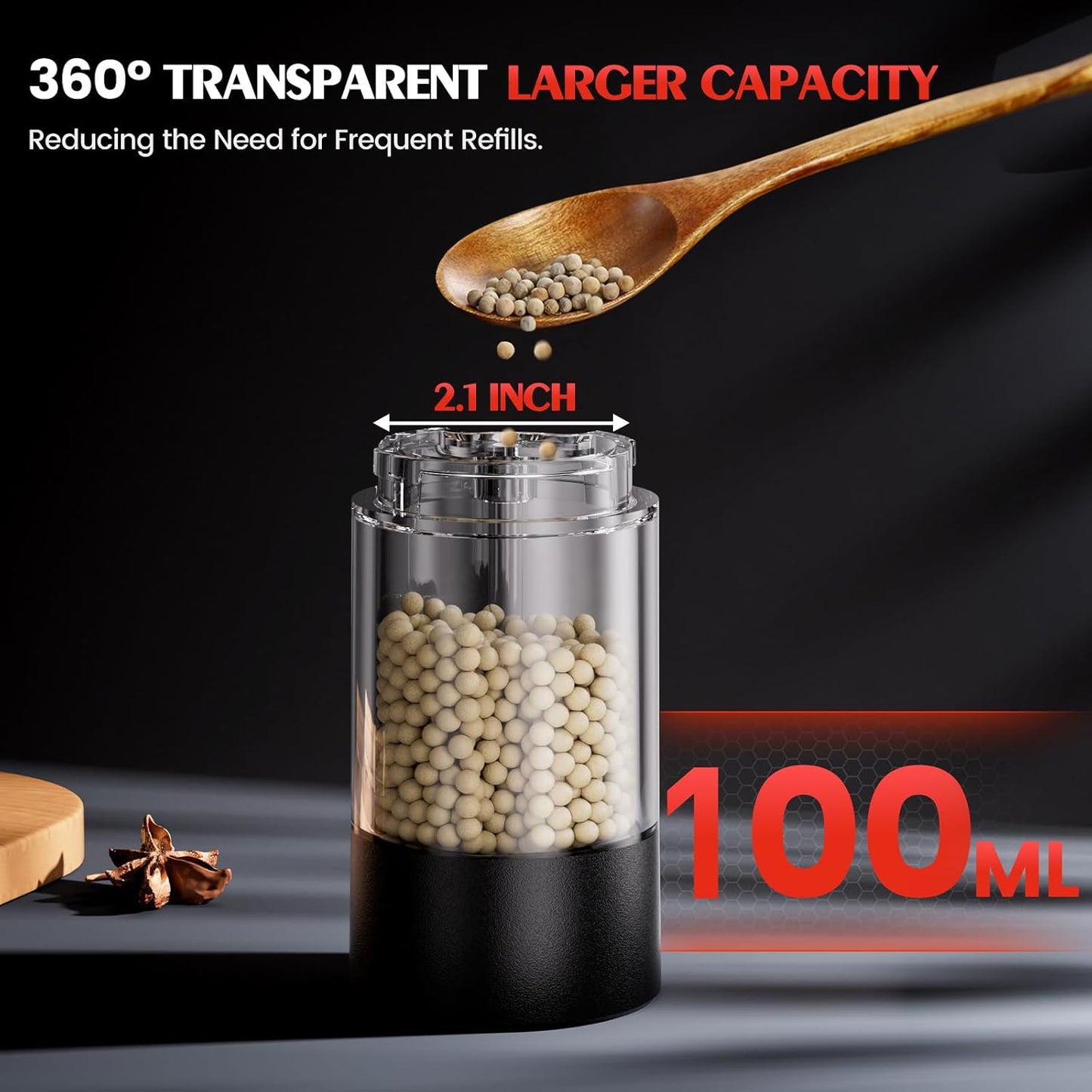 Electric Salt & Pepper Grinder Set