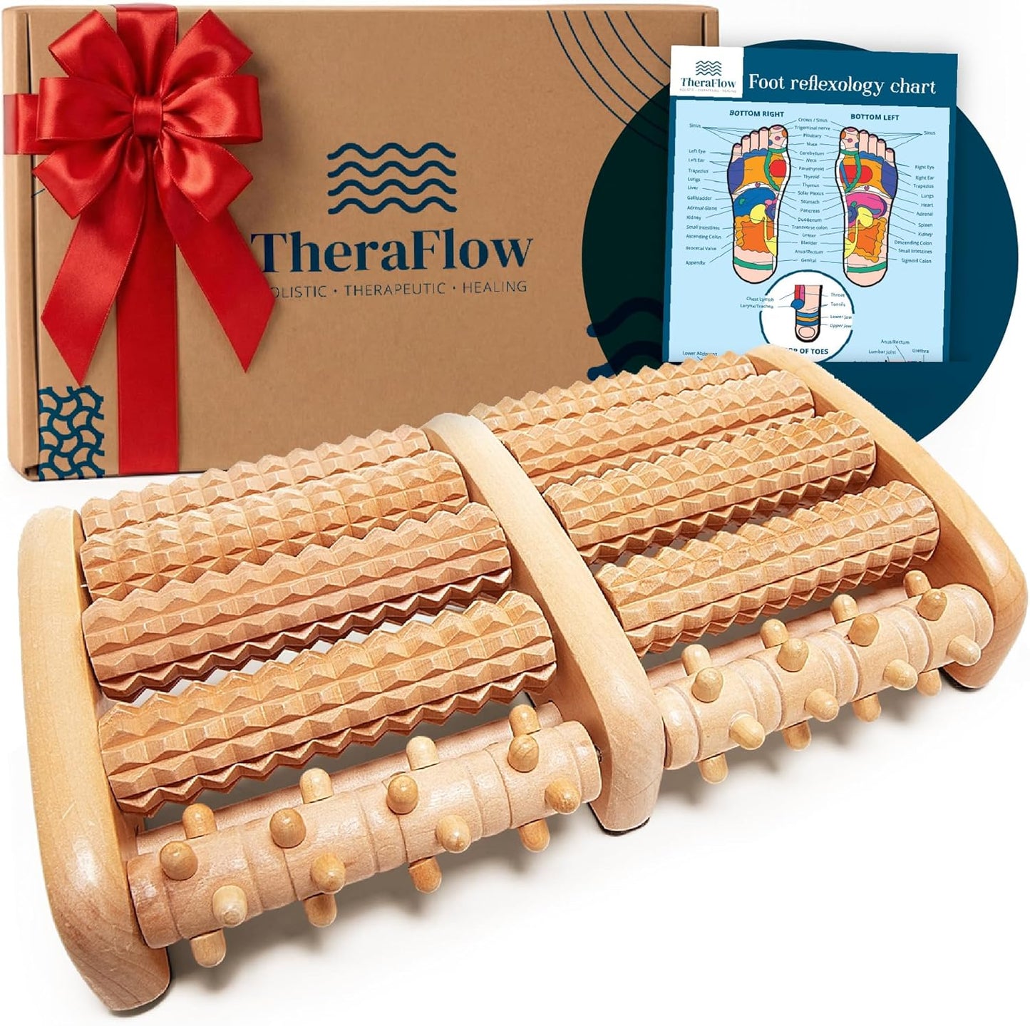 TheraFlow Wooden Foot Roller