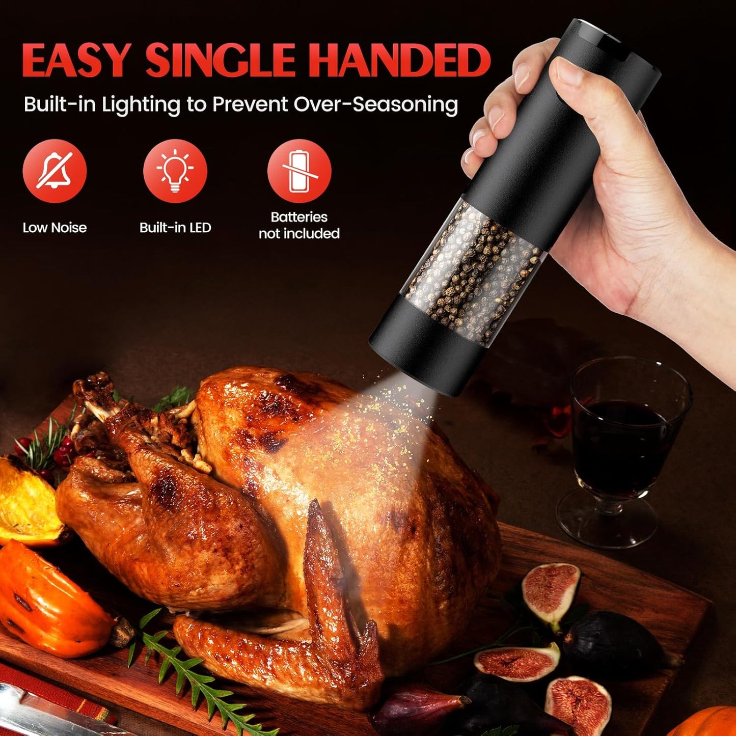 Electric Salt & Pepper Grinder Set