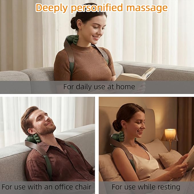 Ergonomic Neck & Shoulder Massager with Heat