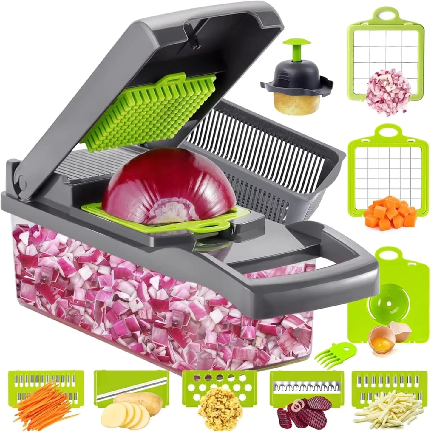 16-in-1 Vegetable Chopper & Slicer