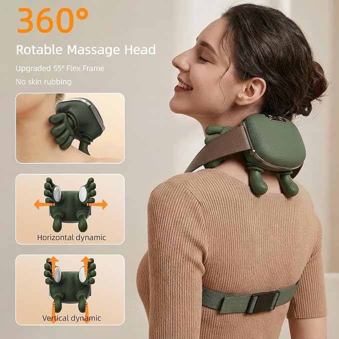 Ergonomic Neck & Shoulder Massager with Heat