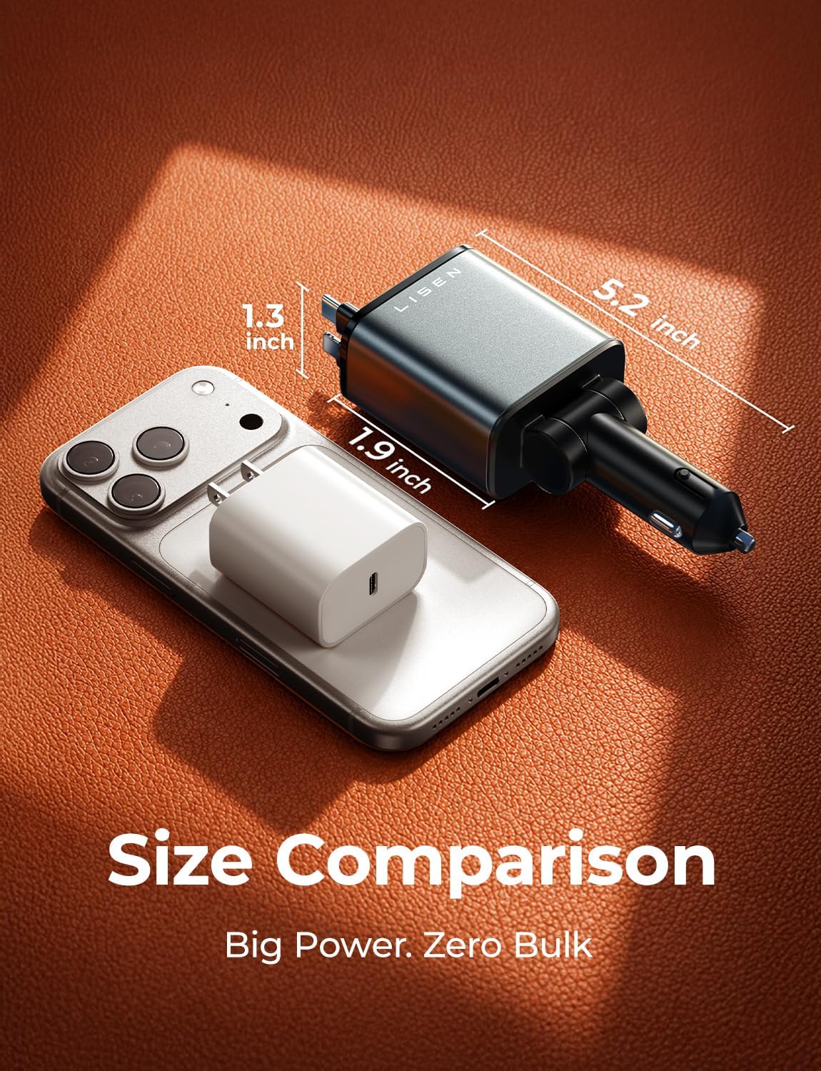 LISEN 84W Retractable Car Charger