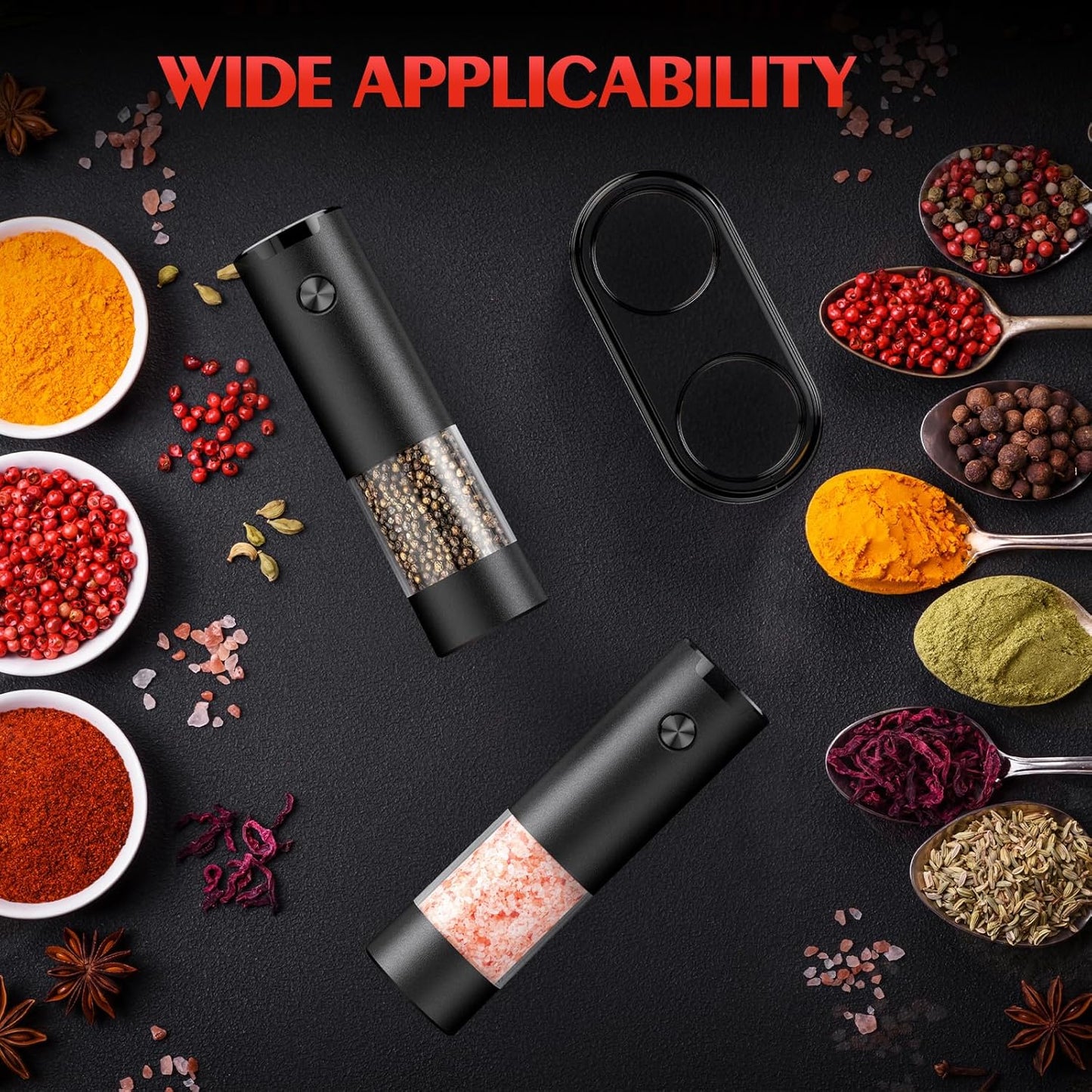 Electric Salt & Pepper Grinder Set