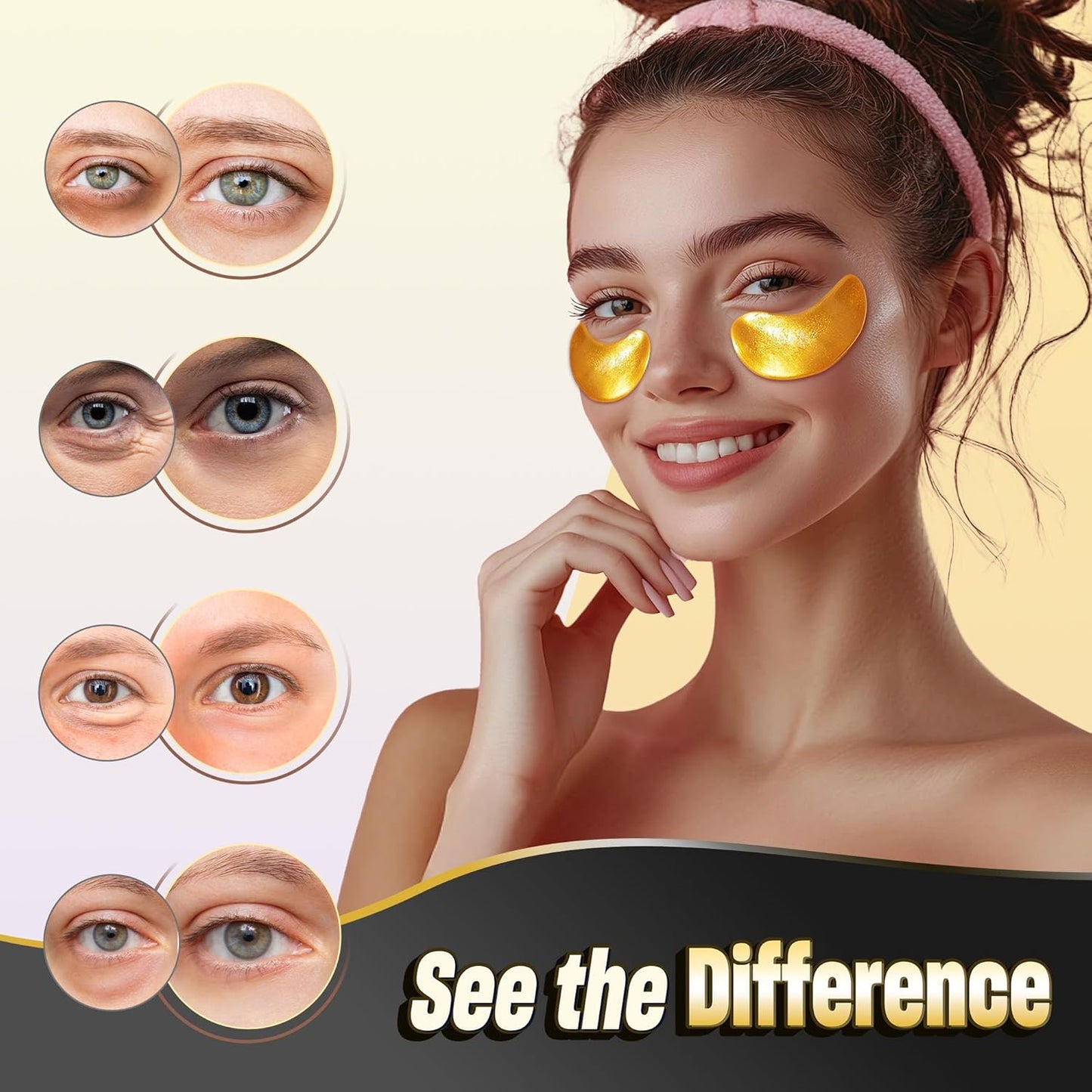 NAZANO 24K Gold Eye Patches 60 Count