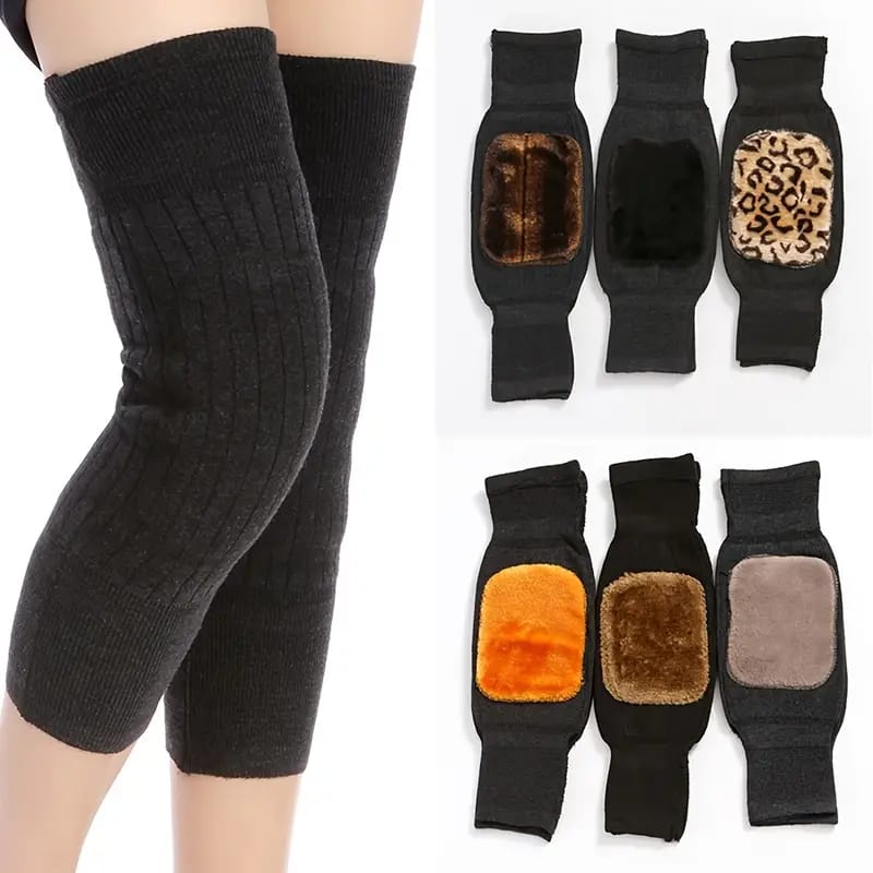 Woolen Knee Warmer Cap For Men And Women (random Design)