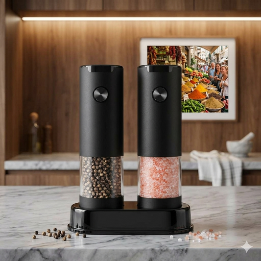 Electric Salt & Pepper Grinder Set